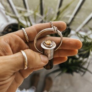 Sterling Silver Crystal Essential Oils Pendant Necklace